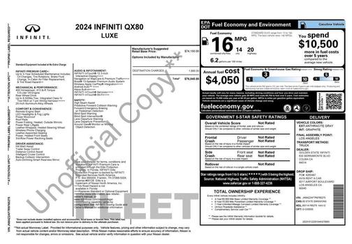 2024 INFINITI QX80 Luxe