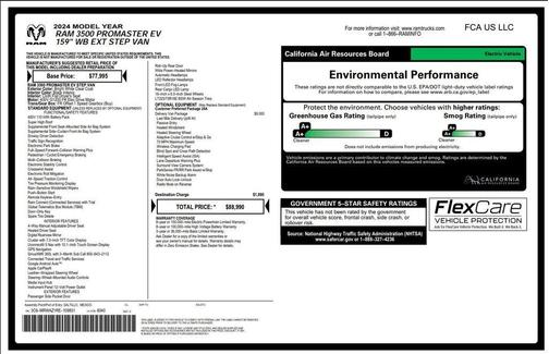 2024 RAM ProMaster 3500 Delivery Van BEV Super High Roof