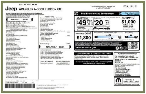 Bright White Clearcoat 2023 Jeep Wrangler 4xe Rubicon