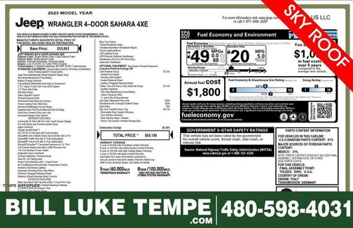 2023 Jeep Wrangler 4xe Sahara