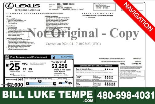 2024 Lexus RX 350 350