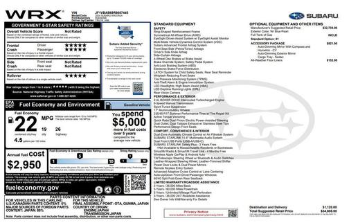 Wr Blue Pearl 2024 Subaru WRX Base