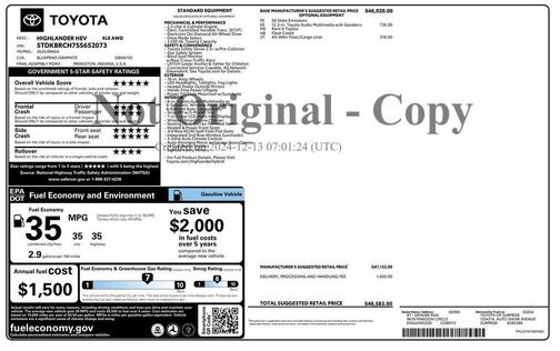 2025 Toyota Highlander Hybrid XLE