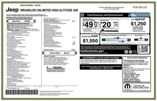 Bright White Clearcoat 2022 Jeep Wrangler Unlimited 4xe Sahara