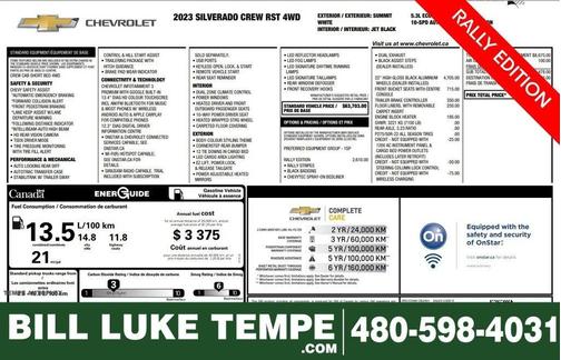 Summit White 2023 Chevrolet Silverado 1500 RST