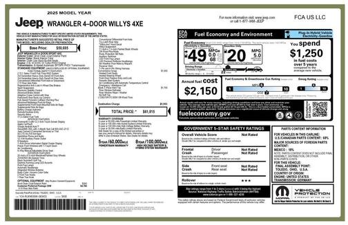 Anvil Clearcoat 2025 Jeep Wrangler 4xe Sport