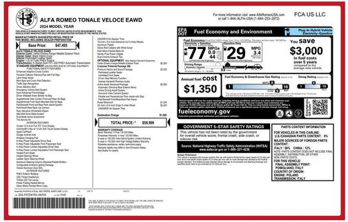 2024 Alfa Romeo Tonale Veloce
