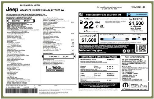 2022 Jeep Wrangler Unlimited Sahara Altitude