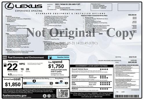 Caviar 2021 Lexus RX 350 F SPORT Appearance