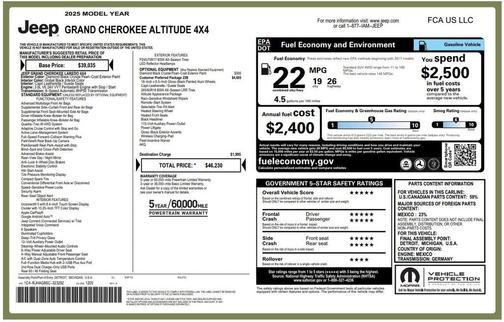 Diamond Black 2025 Jeep Grand Cherokee Laredo