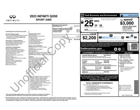 2023 INFINITI QX50 SPORT
