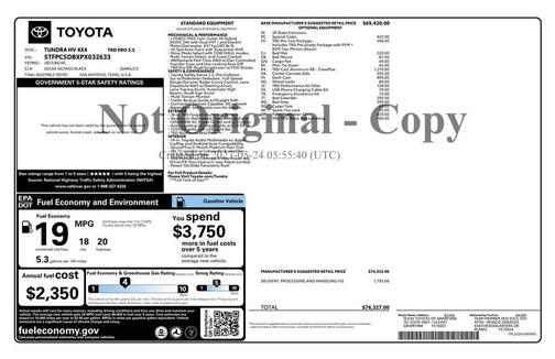 2023 Toyota Tundra Hybrid TRD Pro