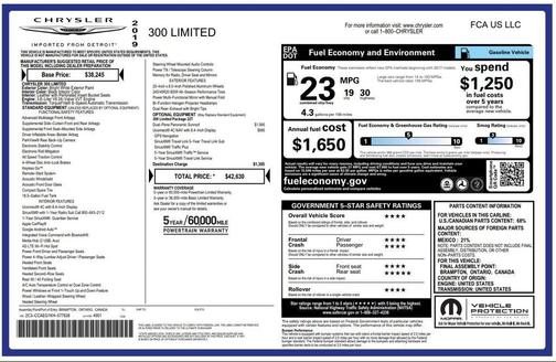 Bright White Clearcoat 2019 Chrysler 300 Limited