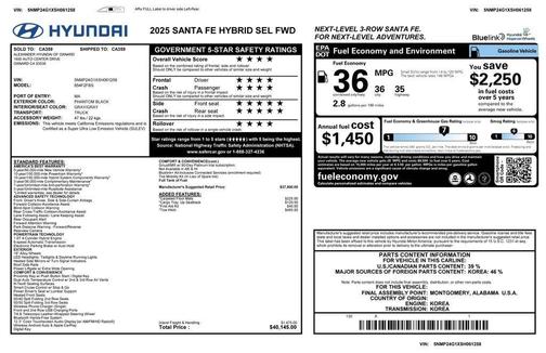 2025 Hyundai SANTA FE HEV SEL