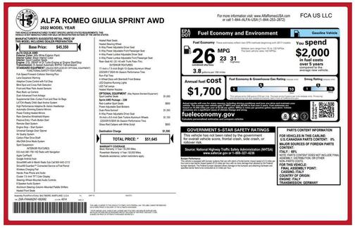 2022 Alfa Romeo Giulia Base