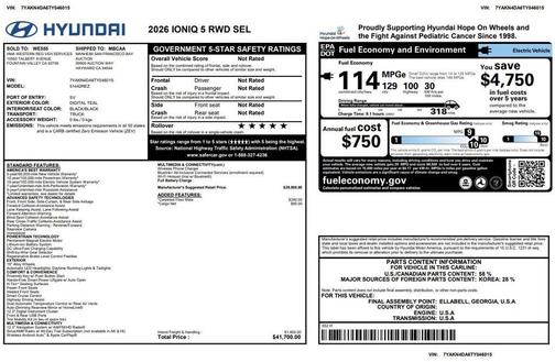 Teal 2026 Hyundai IONIQ 5 SEL