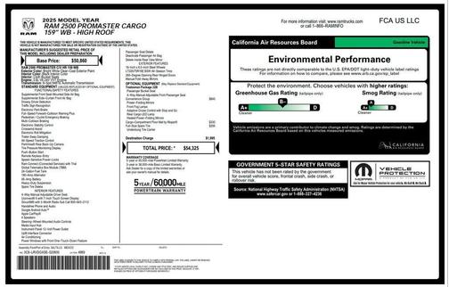 2025 RAM ProMaster 2500 High Roof
