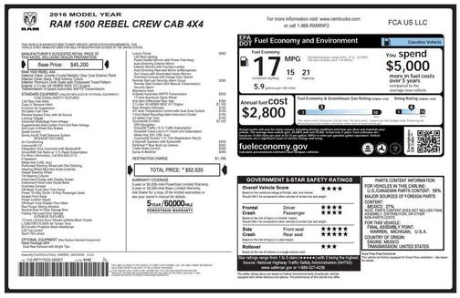 2016 RAM 1500 Rebel