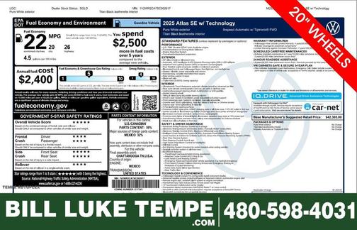 2025 Volkswagen Atlas 2.0T SE w/Technology