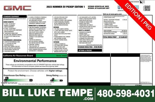 White 2023 GMC HUMMER EV Pickup 3X