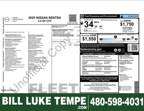 2025 Nissan Sentra SV