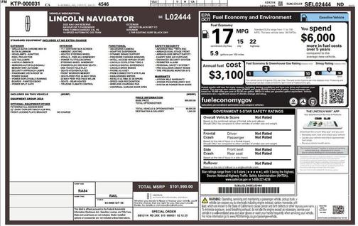 Infinite Black Metallic 2025 Lincoln Navigator Reserve