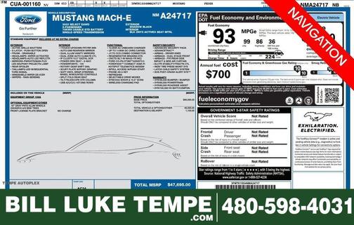 Shadow Black 2022 Ford Mustang Mach-E Select