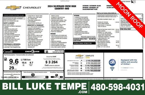 Black 2024 Chevrolet Silverado 1500 High Country