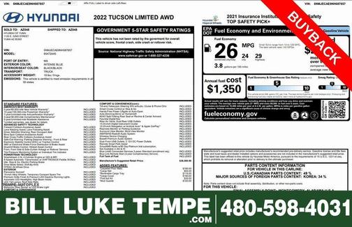 2022 Hyundai TUCSON Limited