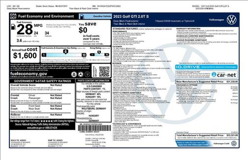 2023 Volkswagen Golf GTI 2.0T S