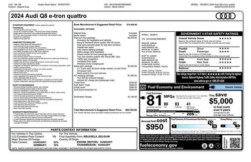 2024 Audi Q8 e-tron Premium