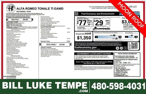 Alfa White 2024 Alfa Romeo Tonale Ti