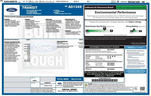 Oxford White 2024 Ford Transit-250 148 WB Medium Roof Cargo