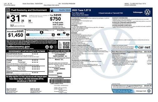 2023 Volkswagen Taos 1.5T S