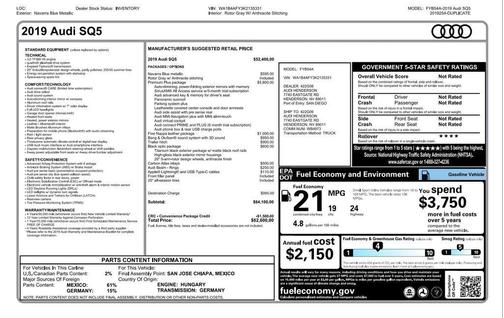 2019 Audi SQ5 3.0T Premium
