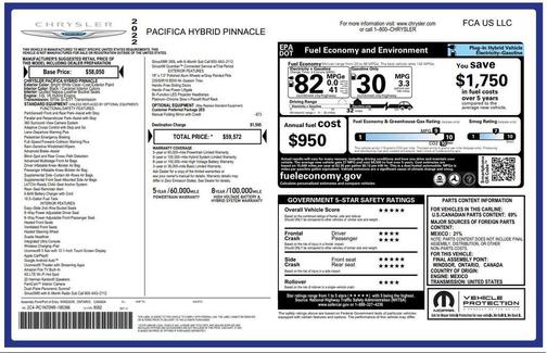 2022 Chrysler Pacifica Hybrid Pinnacle