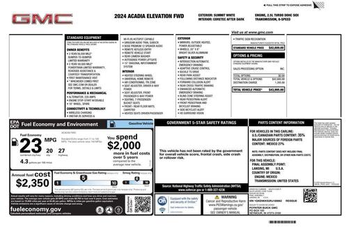 2024 GMC Acadia Elevation