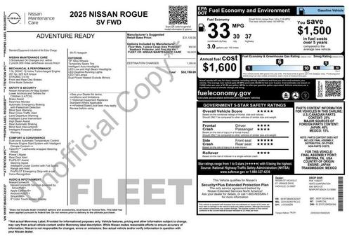 Deep Ocean Blue 2025 Nissan Rogue SV