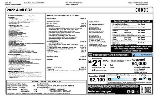 2022 Audi SQ5 3.0T Premium Plus