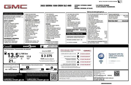 Summit White 2023 GMC Sierra 1500 SLE