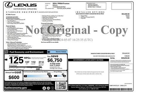 2024 Lexus RZ 300e 300E