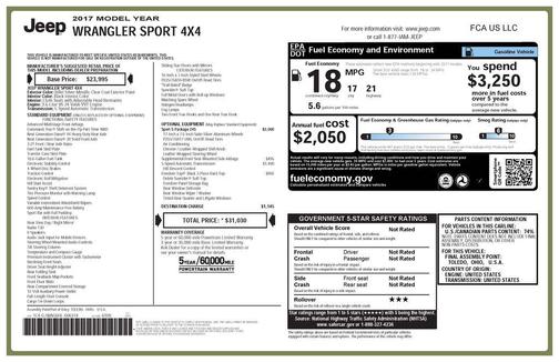 2017 Jeep Wrangler Sport