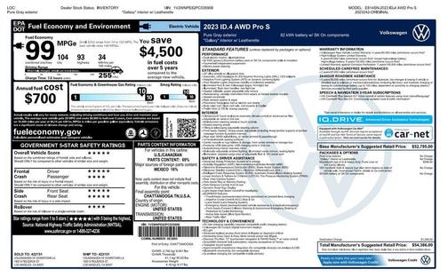 Pure Gray 2023 Volkswagen ID.4 Pro S