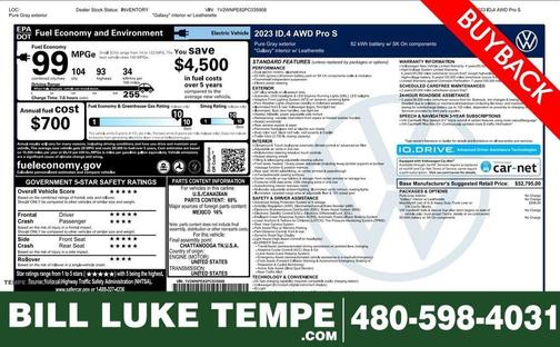 Pure Gray 2023 Volkswagen ID.4 Pro S