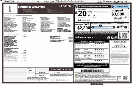 2023 Lincoln Aviator Reserve AWD
