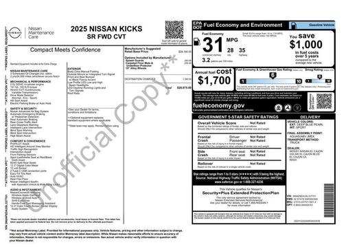 Deep Blue Pearl 2025 Nissan Kicks SR