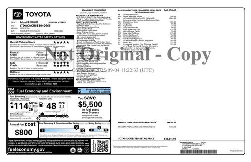 2025 Toyota Prius Plug-In Hybrid XSE