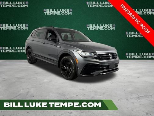 Platinum Gray Metallic 2023 Volkswagen Tiguan 2.0T SE R-Line Black