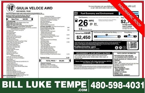 Misano Blue Metallic 2025 Alfa Romeo Giulia Veloce