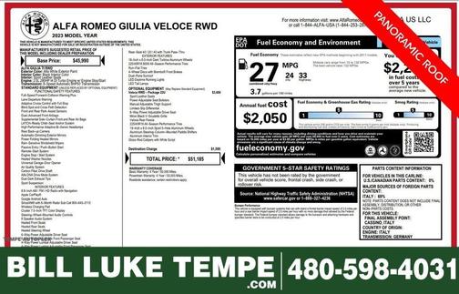 Alfa White 2023 Alfa Romeo Giulia Veloce